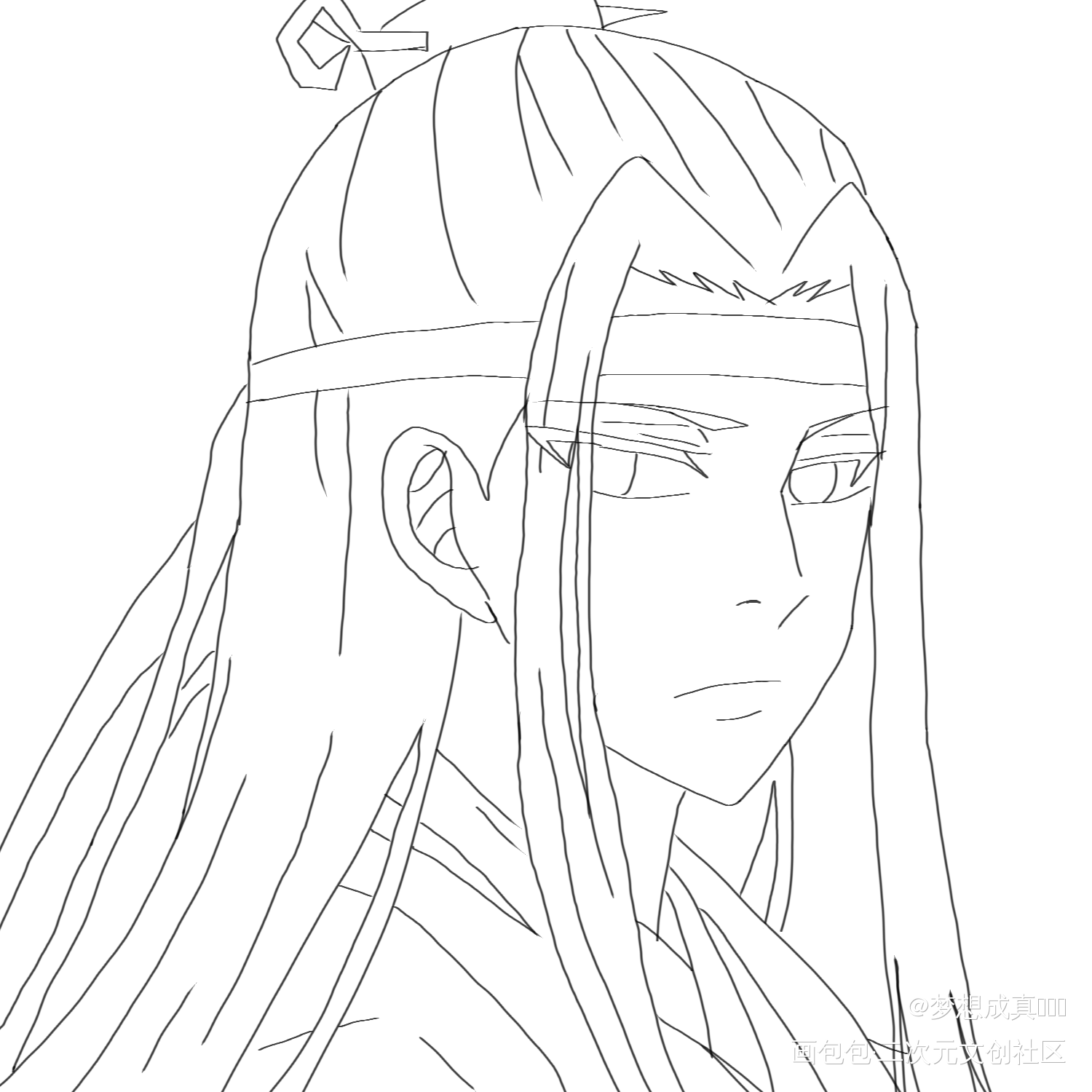 蓝忘机_魔道祖师绘画作品