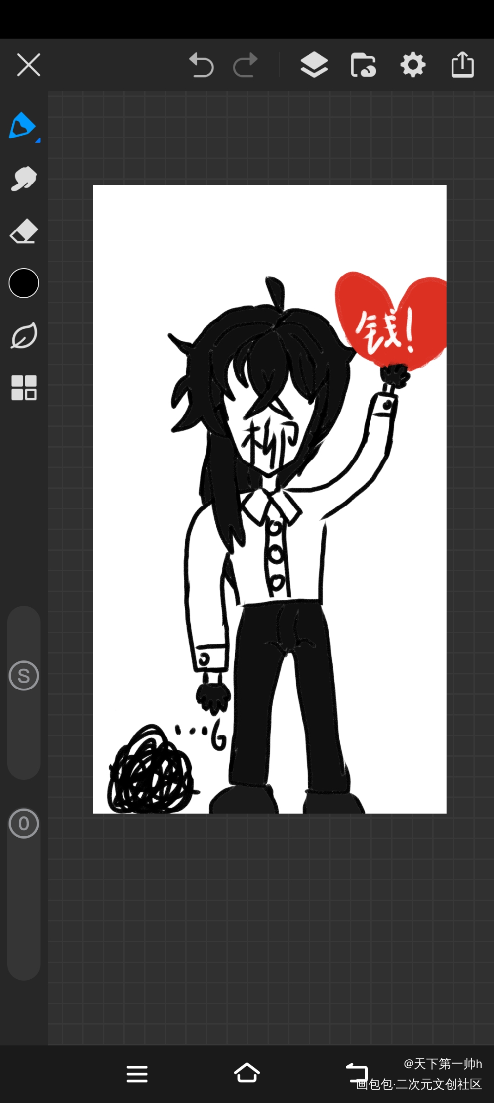 最爱的_我在惊悚游戏里封神白柳黑桃绘画作品