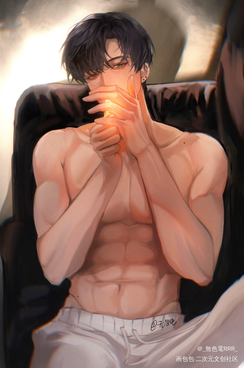 欲壑难填_光与夜之恋萧逸板绘涂绘画作品