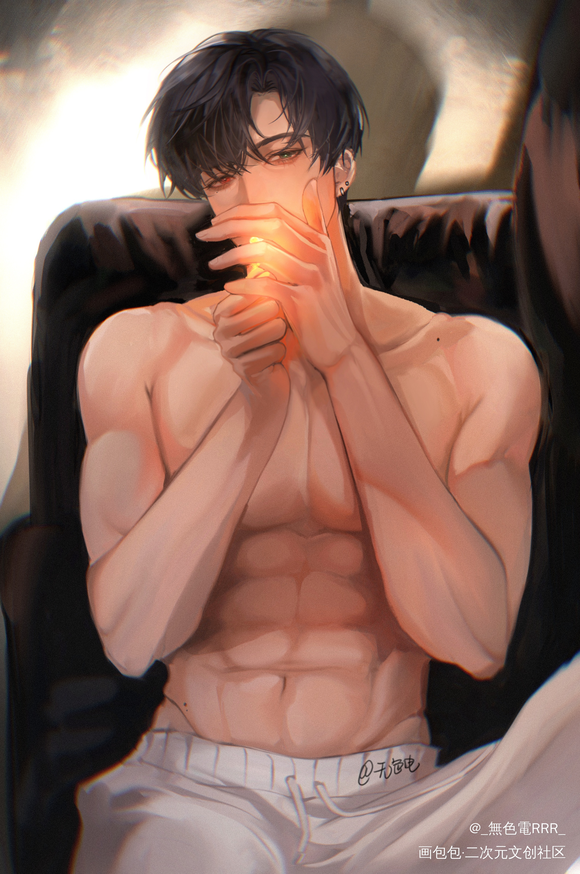 欲壑难填_光与夜之恋萧逸板绘涂绘画作品