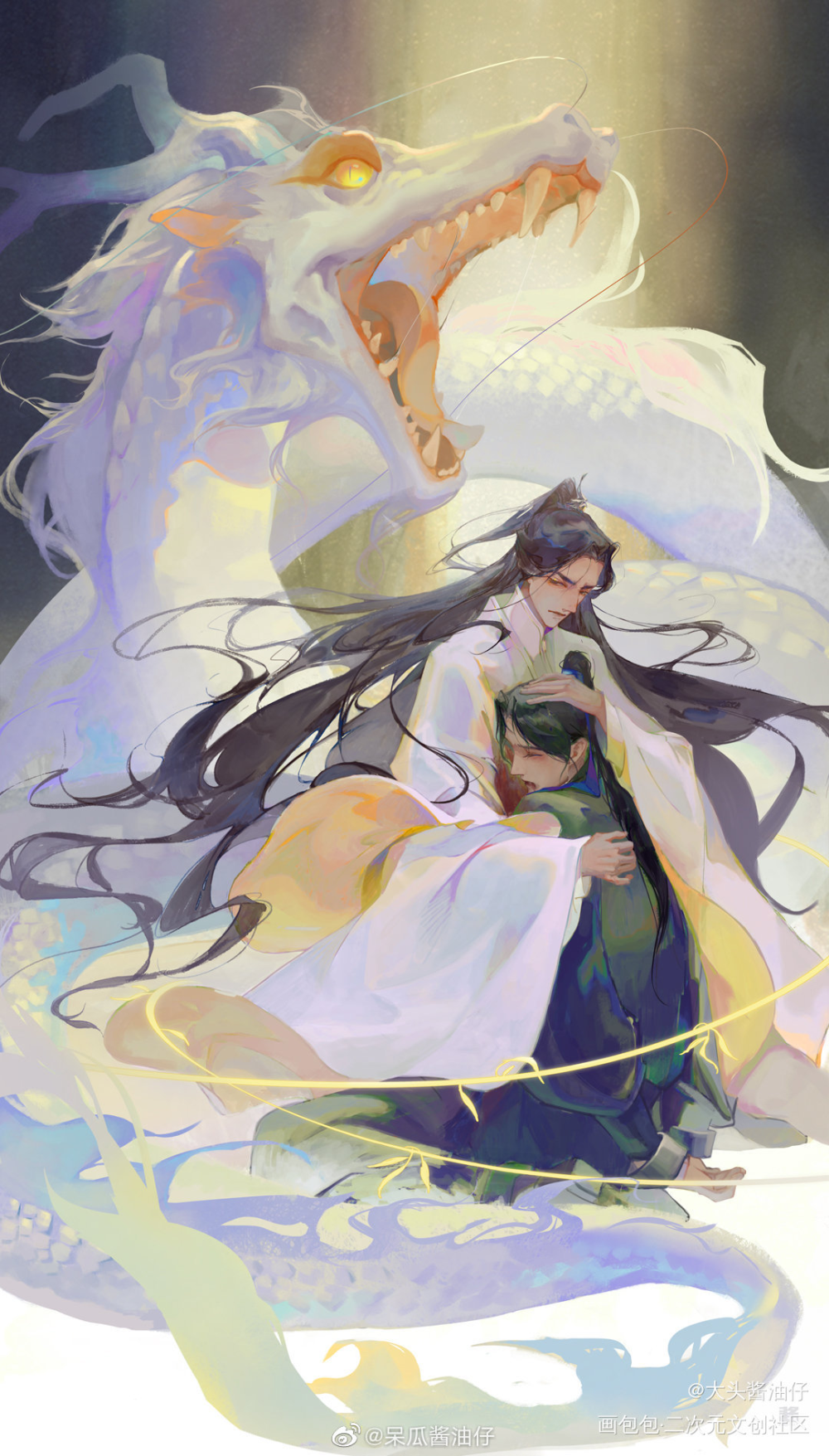 双十一刀一下小情侣_二哈和他的白猫师尊燃晚绘画作品