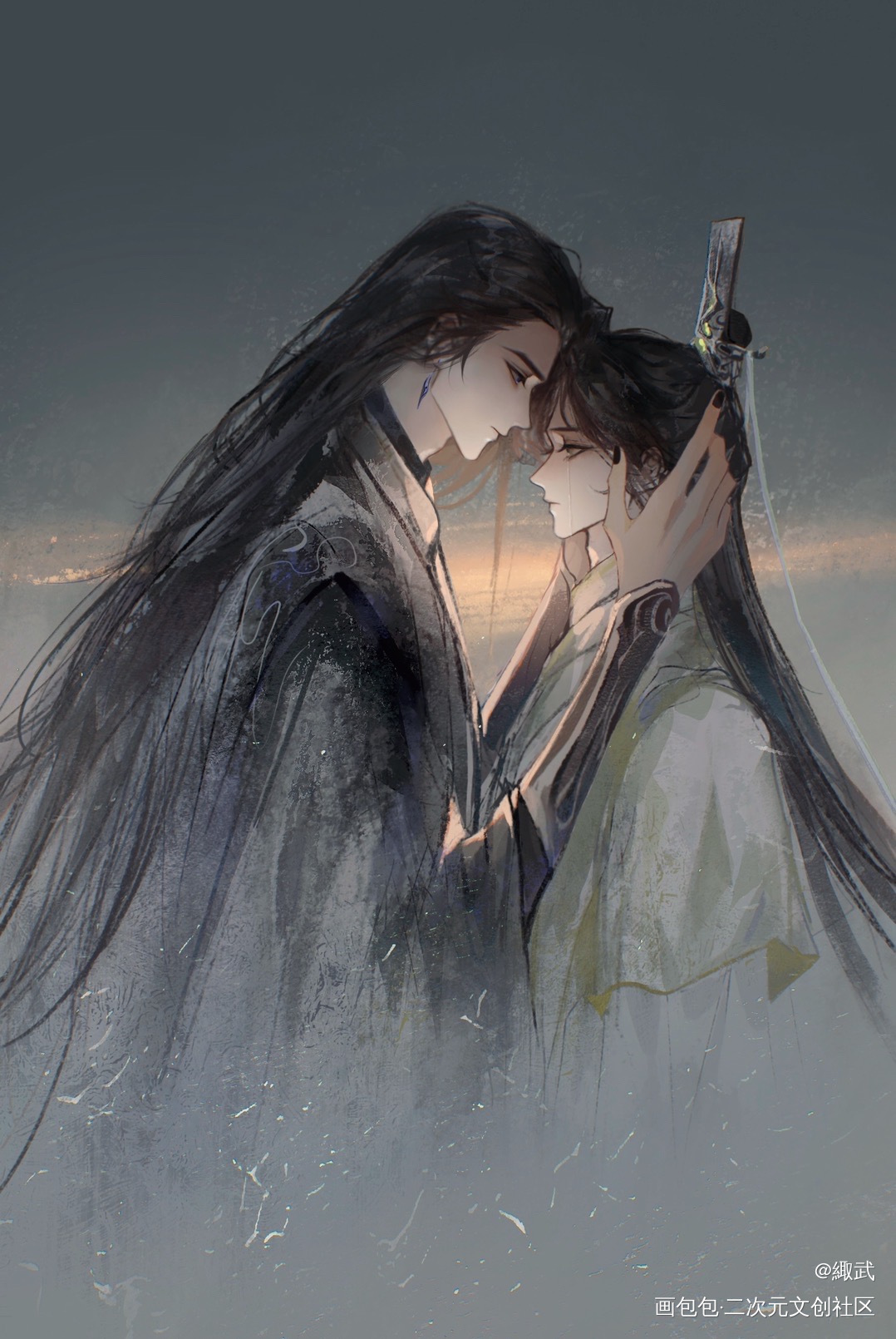 “我给过你机会。”_天官赐福双玄板绘涂绘画作品