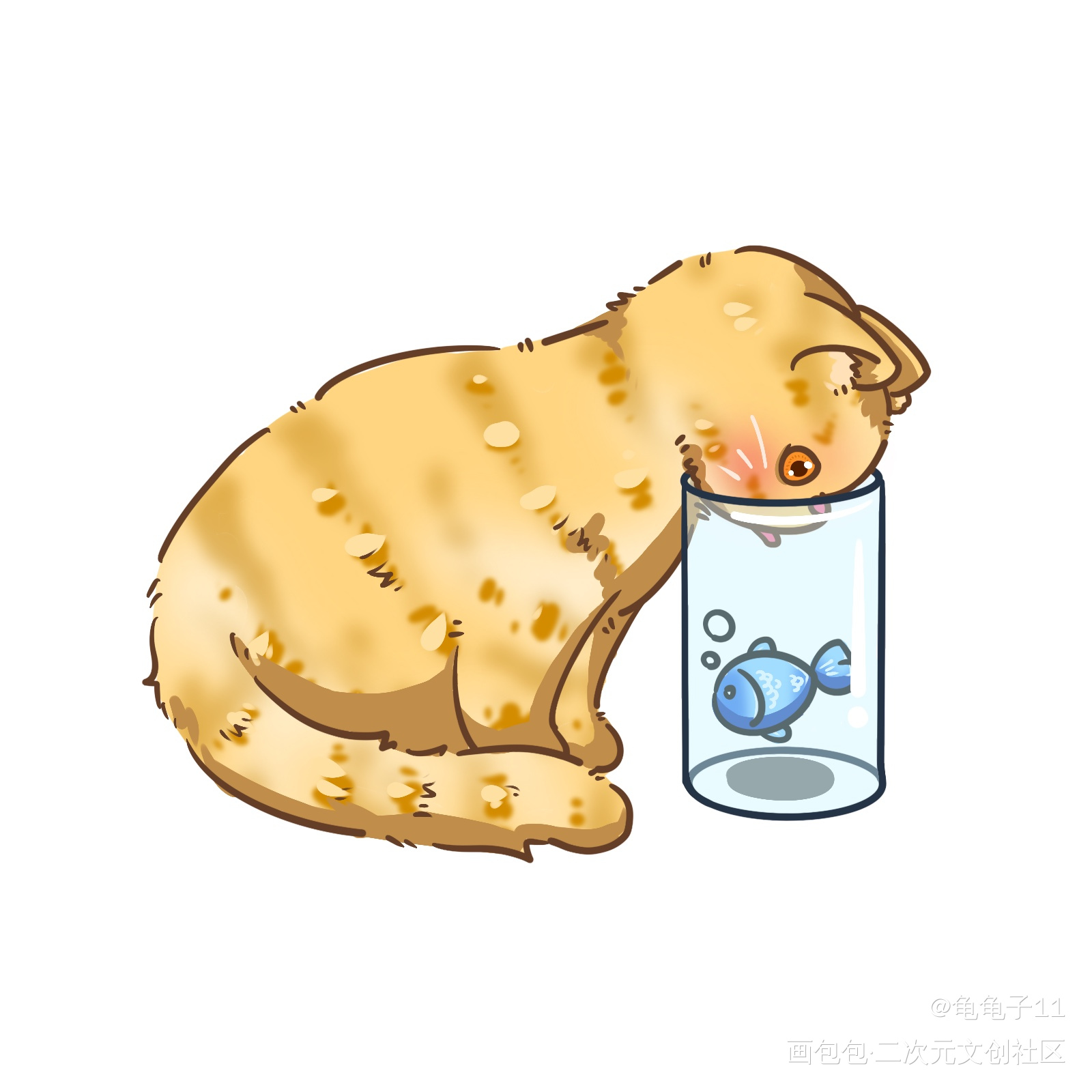 贪吃家族猫猫_贪吃家族绘画作品