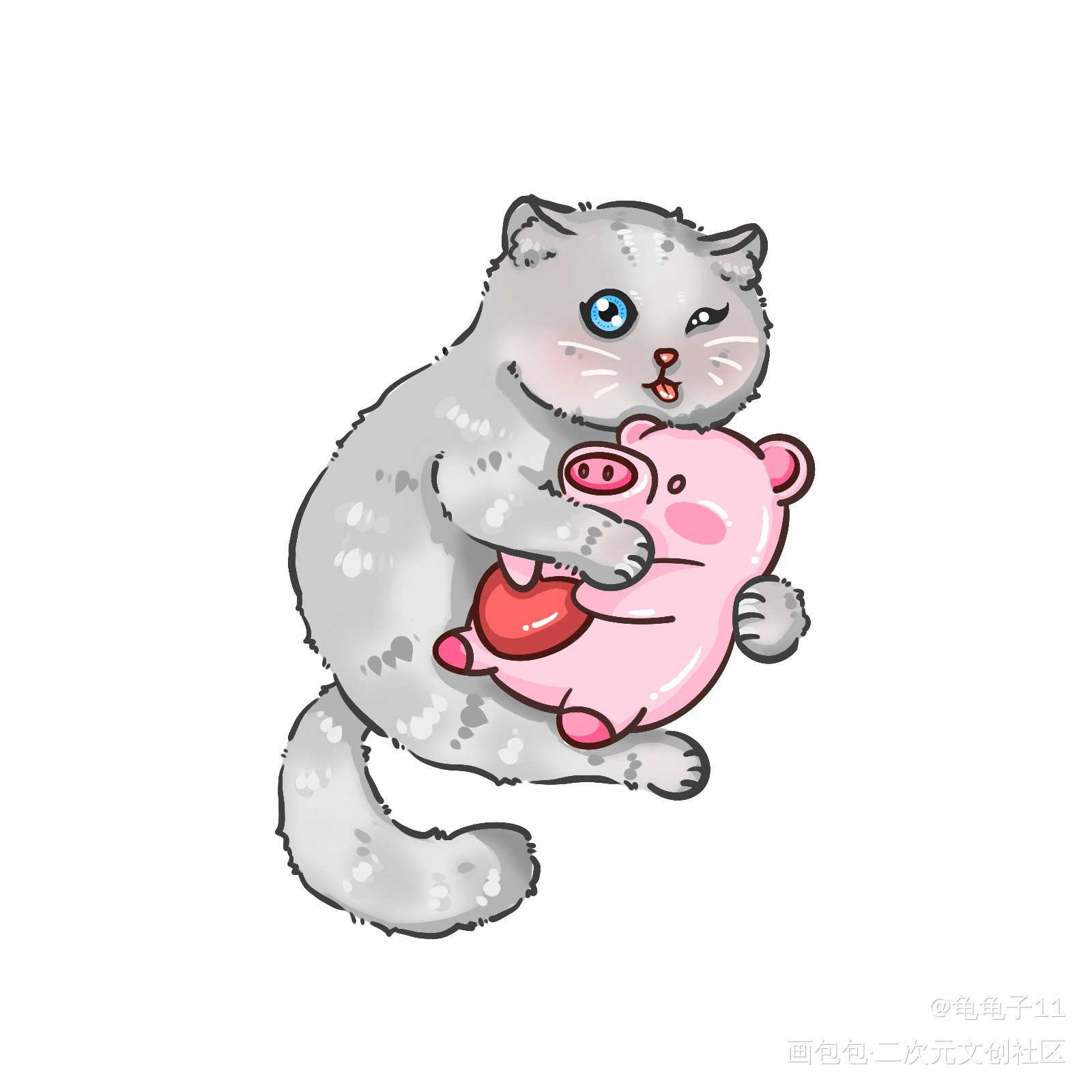 贪吃家族猫猫_贪吃家族绘画作品