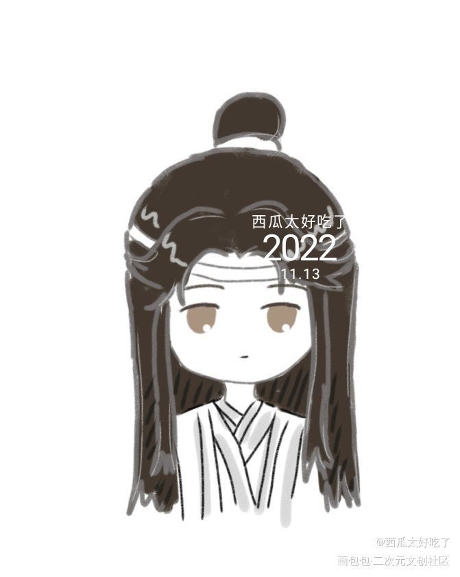 蓝忘机_魔道祖师蓝忘机绘画作品
