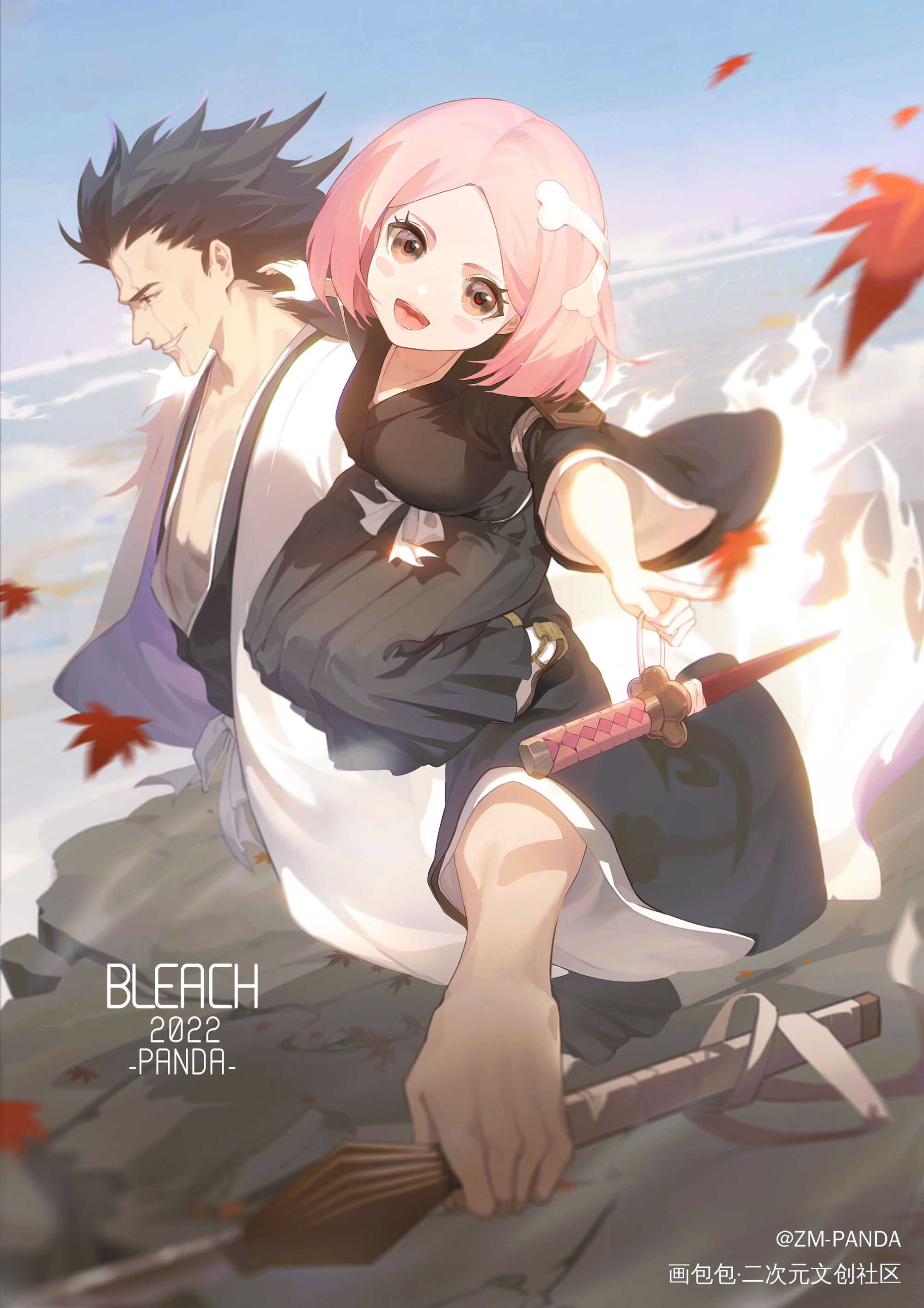 剑八和八千流_同人千年血战篇八千流剑八更木剑八死神BLEACH绘画绘画作品