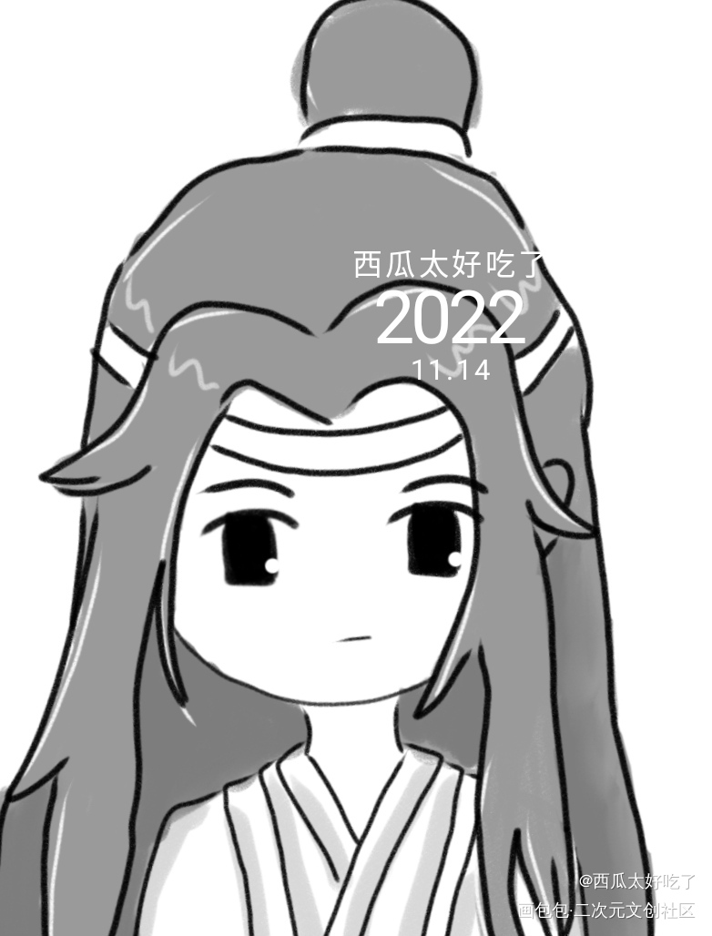 蓝忘机_魔道祖师蓝忘机绘画作品