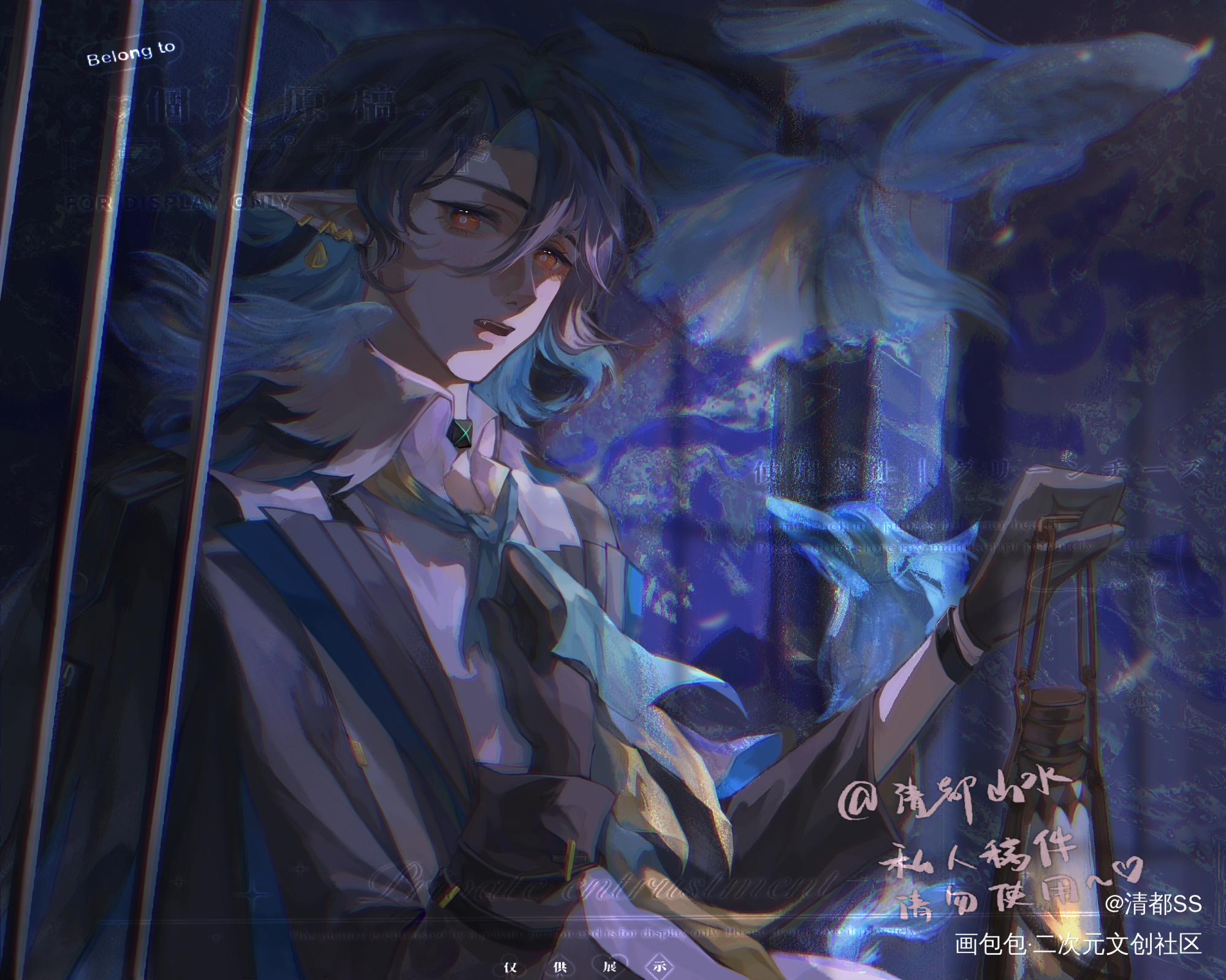 游鱼_明日方舟流明插画绘画作品