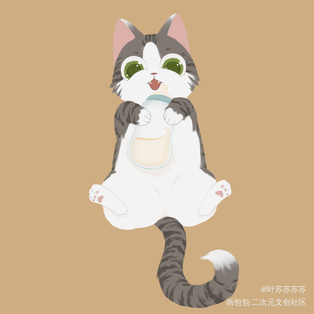 贪吃家族猫猫_贪吃家族绘画作品