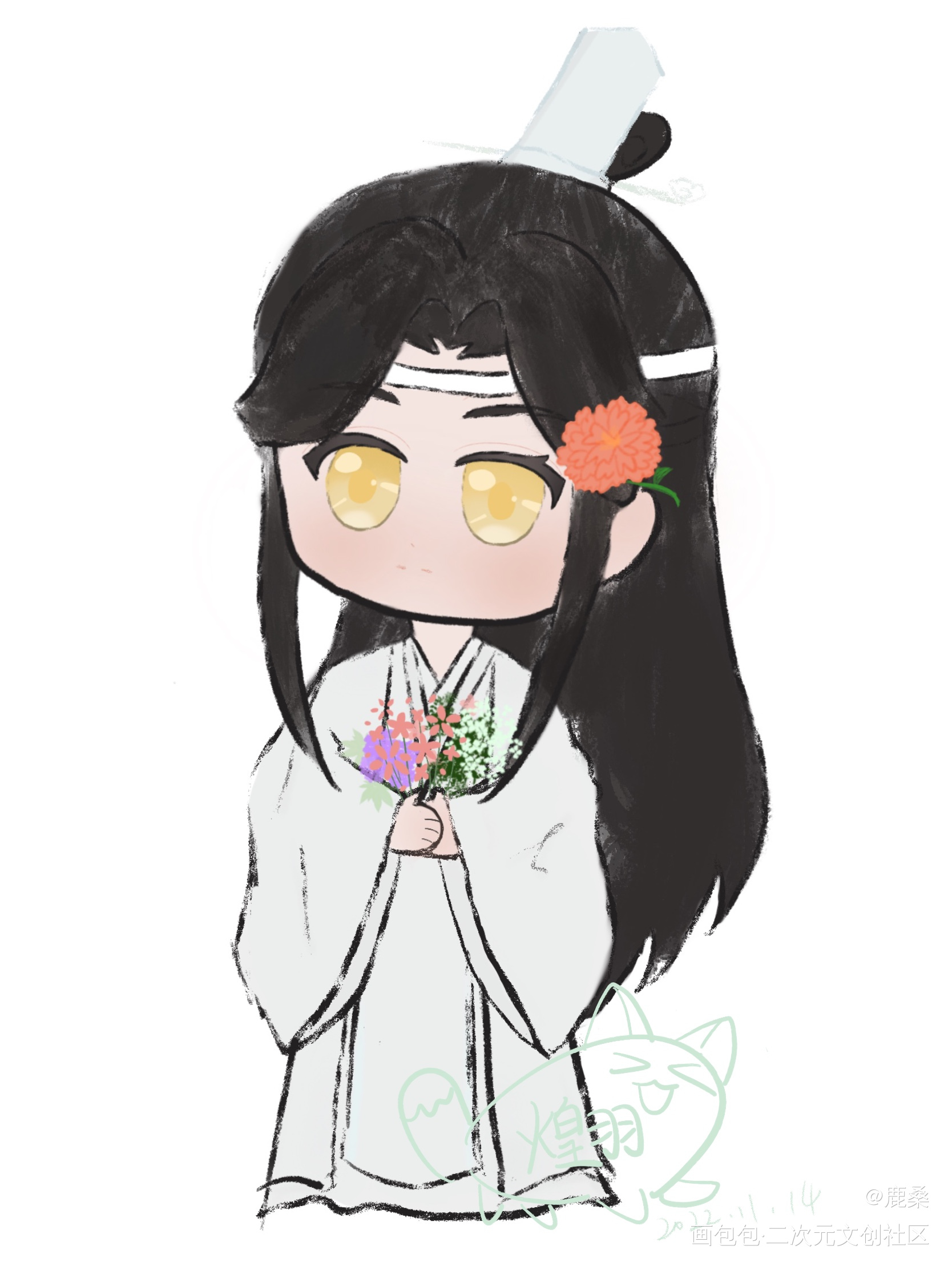 楼台抛花-叽_魔道祖师墨香铜臭绘画作品