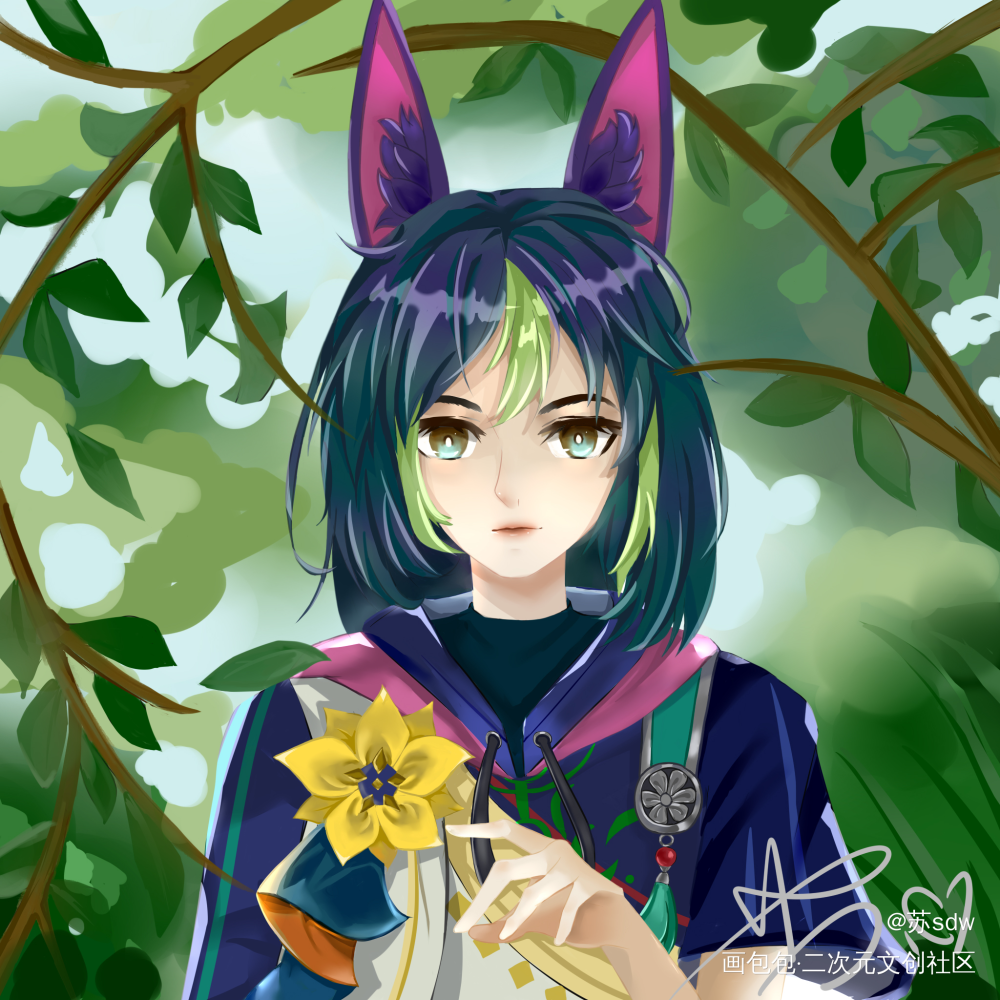 原神同人_原神头像同人绘画绘画作品