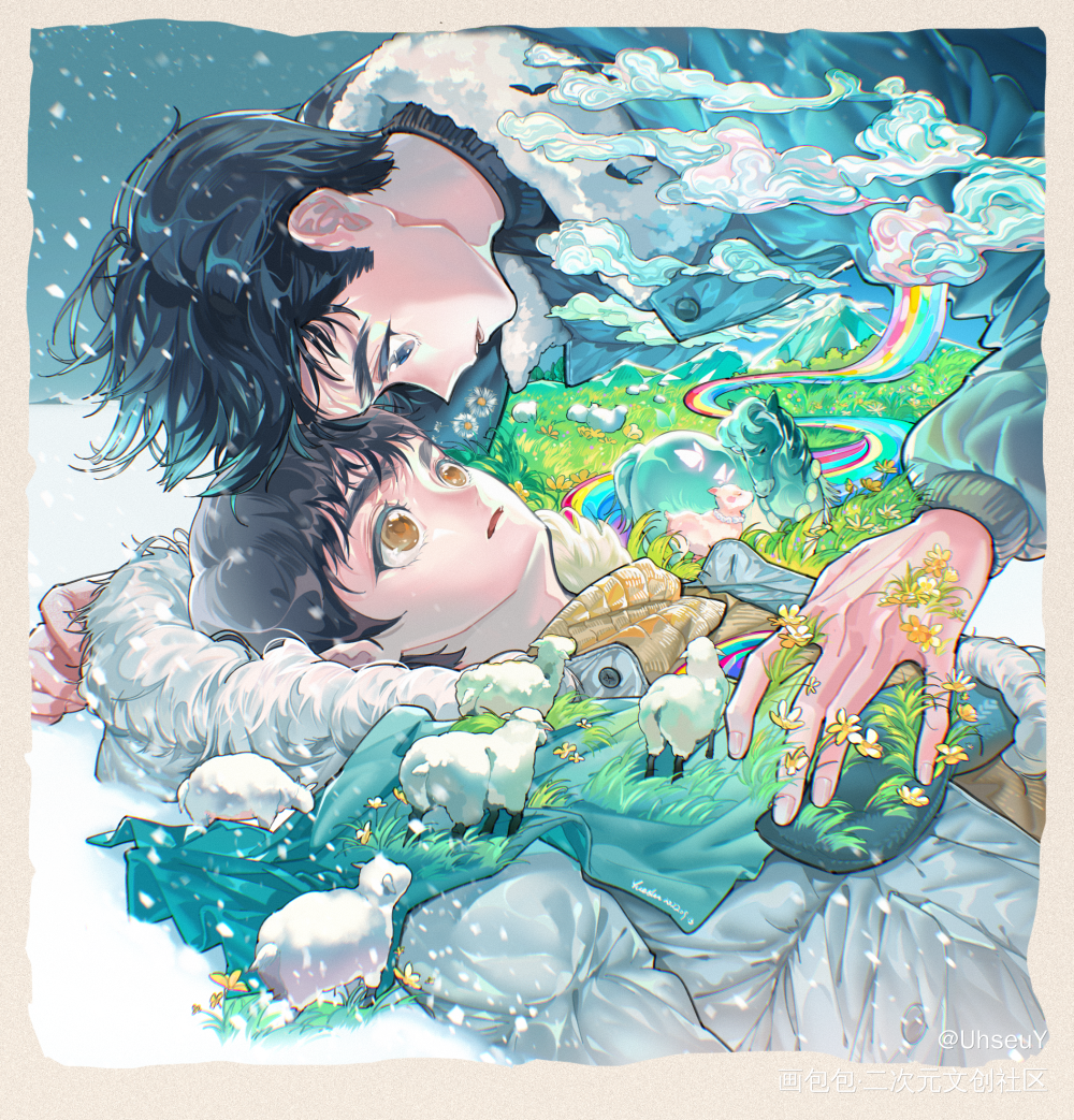 这草原，这人间_碎玉投珠绘画作品