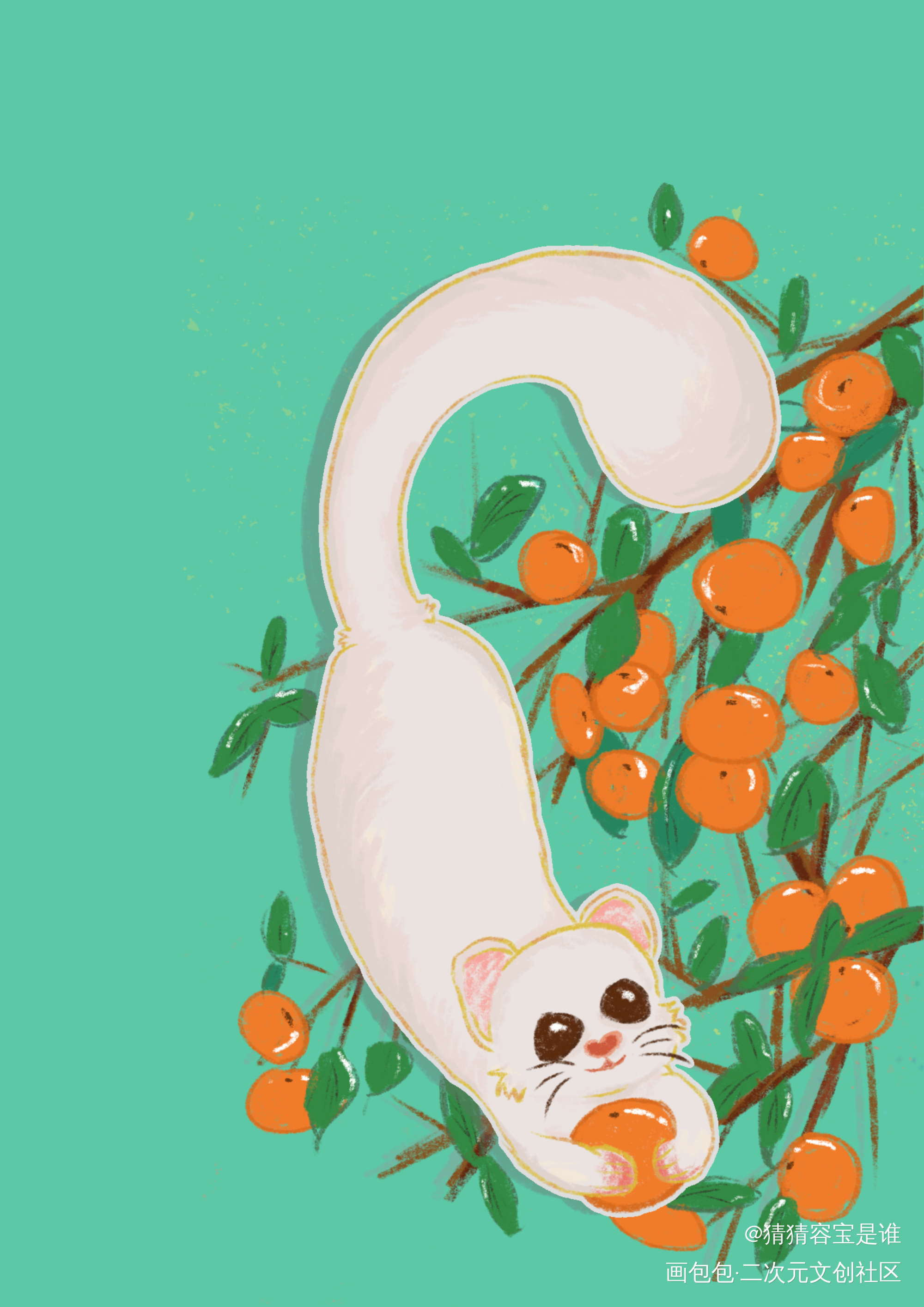 柿柿如意_天官赐福花怜绘画作品
