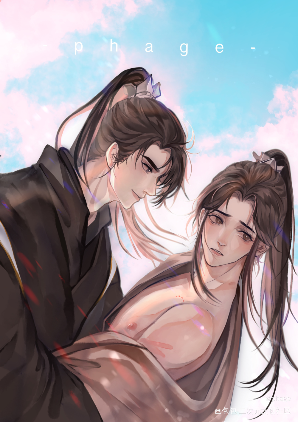 _二哈和他的白猫师尊绘画作品