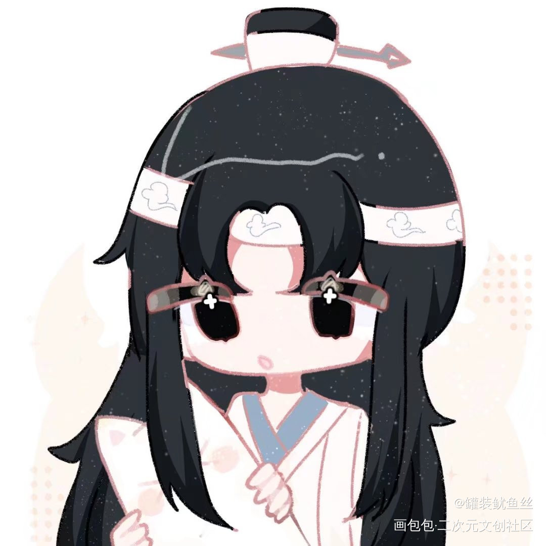 抱兔叽_魔道祖师蓝忘机Q版绘画作品