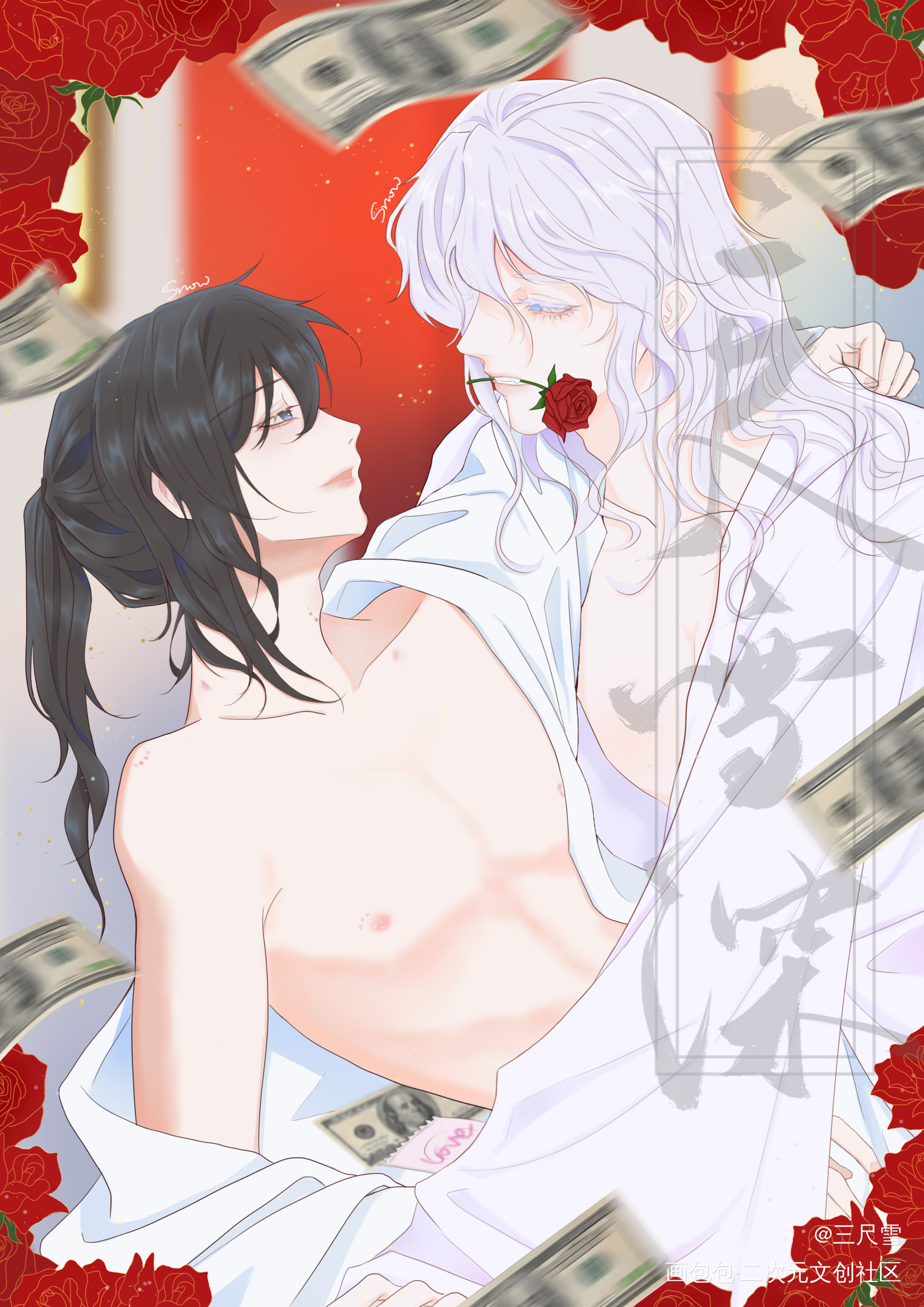 一周年快乐_我在惊悚游戏里封神绘画作品