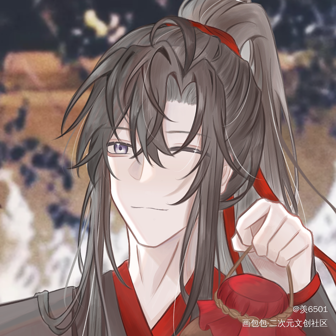 羡_魔道祖师魏无羡板绘涂绘画作品