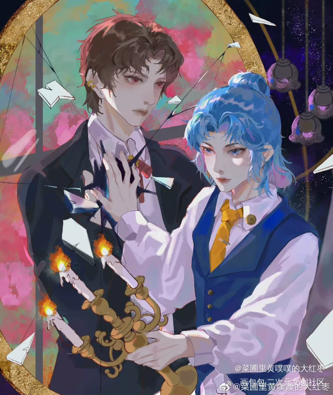 洛大佬生日快乐鸭！！！！_附加遗产188男团洛温水千丞绘画作品