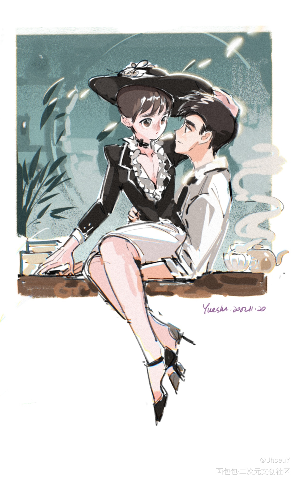 师哥……_碎玉投珠绘画作品