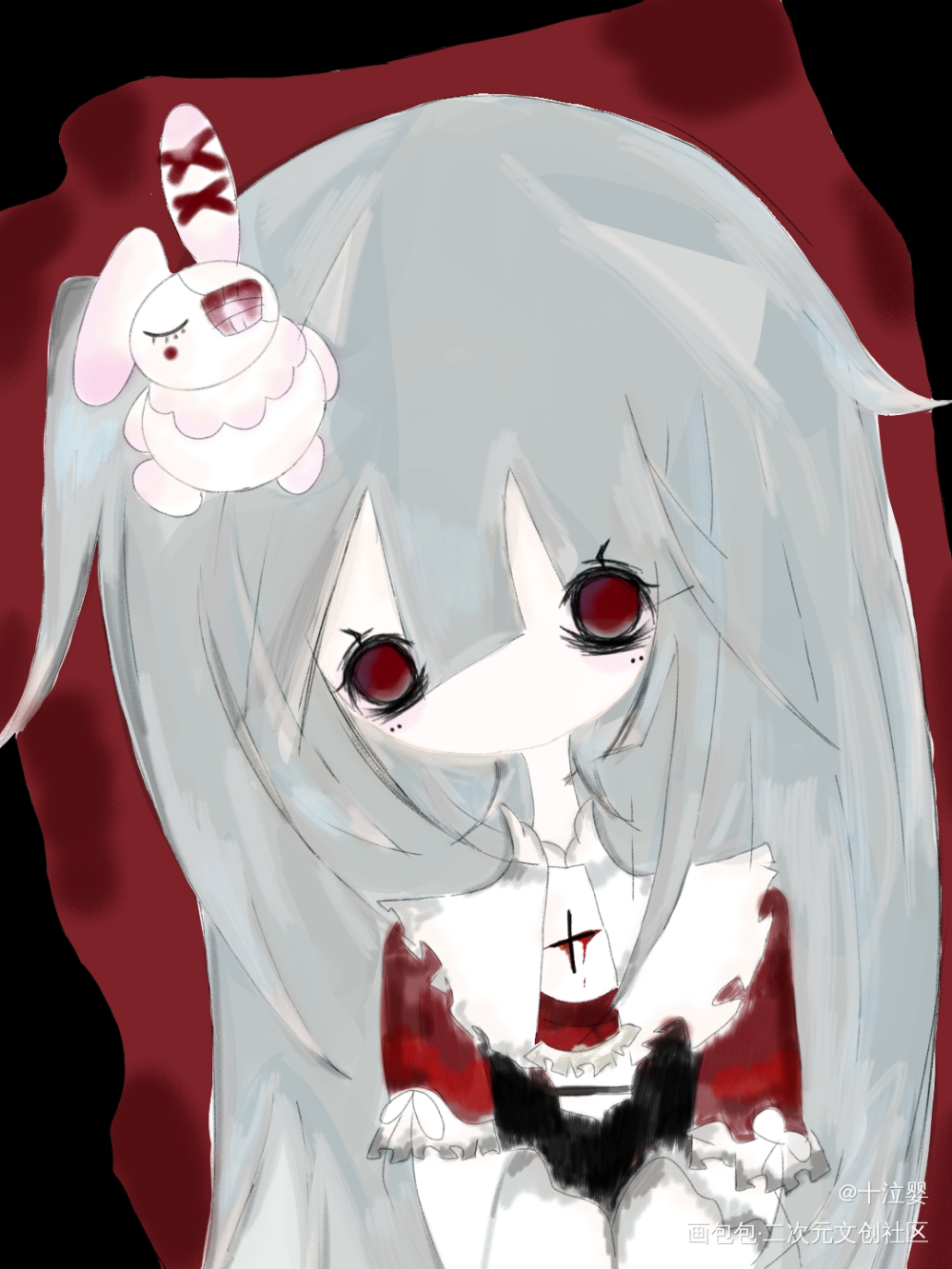 私设小女巫～^_我在惊悚游戏里封神刘佳仪绘画作品
