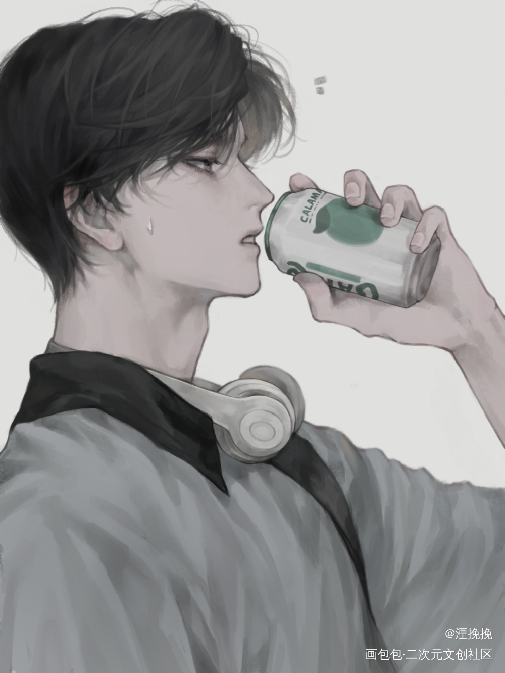 _附加遗产188男团洛羿同人绘画作品