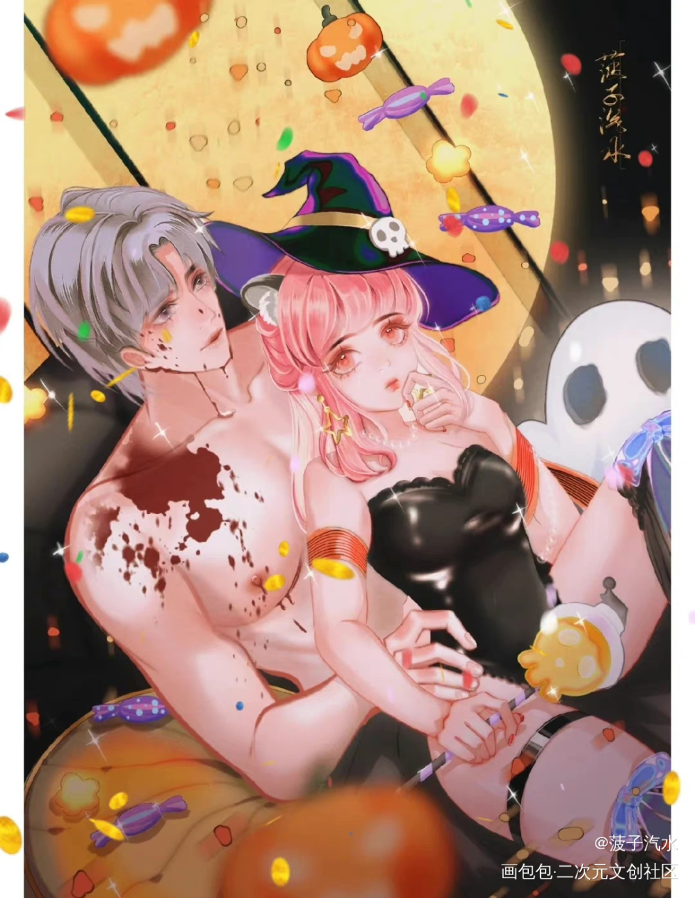 光恋查理苏｜万圣节甜心_光与夜之恋查理苏绘画作品
