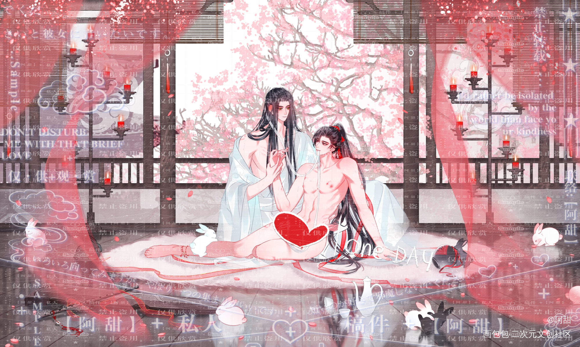 春宵一刻值千金_魔道祖师忘羡古风绘画作品