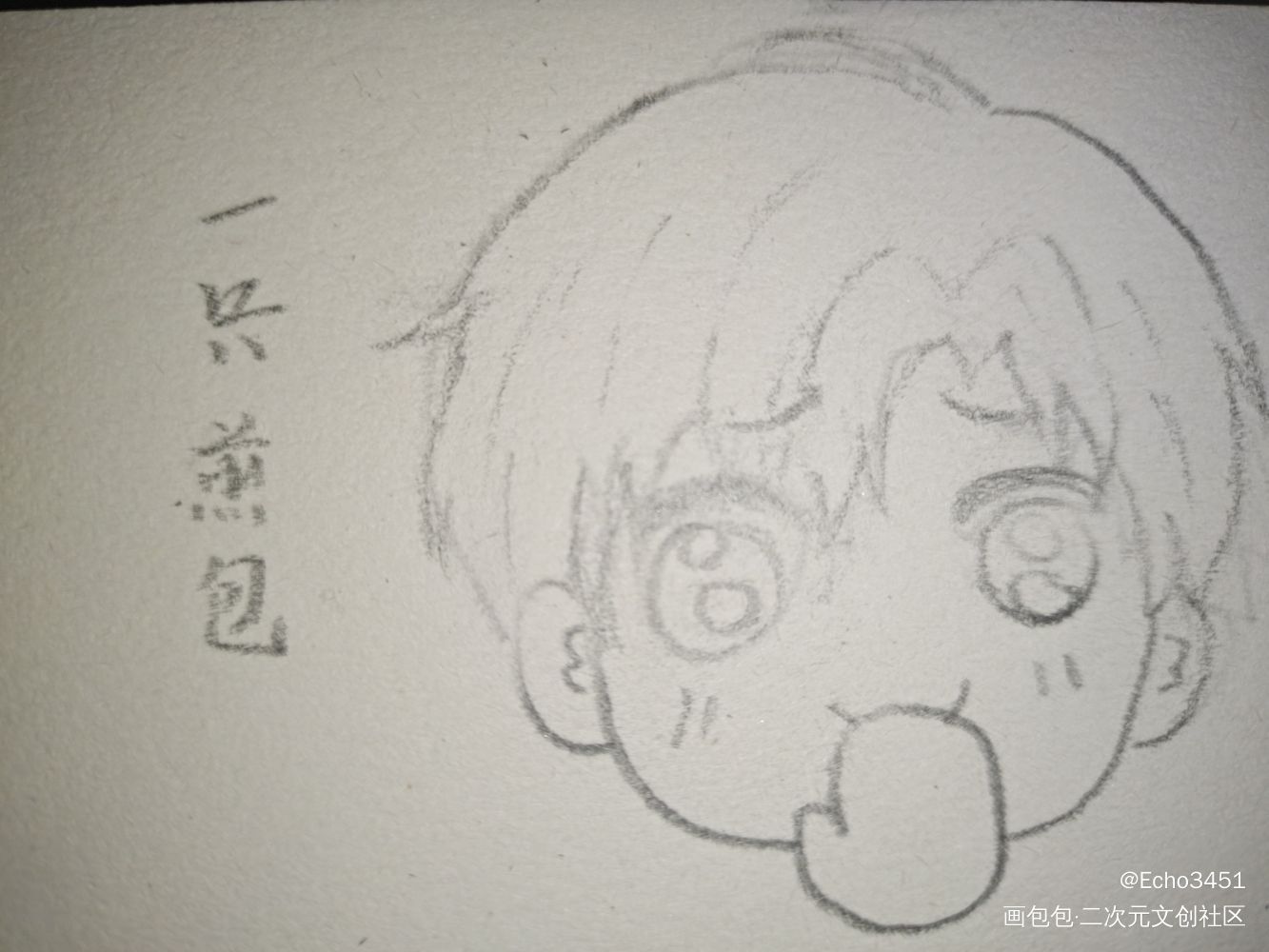 不会有人不想拥有一只小煎包吧_你却爱着一个傻逼简隋英Q版简笔画绘画作品
