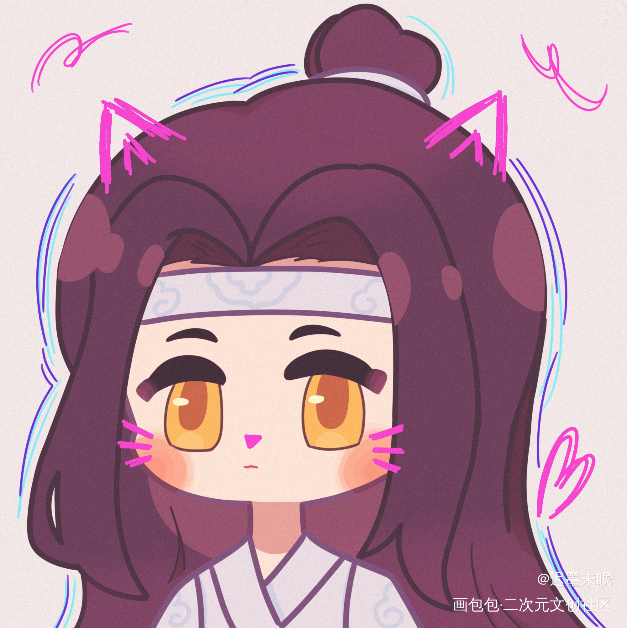 偷拍汪叽_魔道祖师蓝忘机墨香铜臭绘画作品