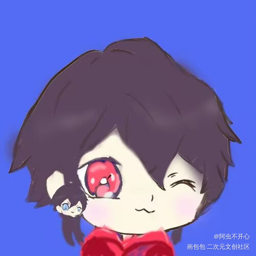 把对象戴在耳朵第二弹_Q版绘画作品