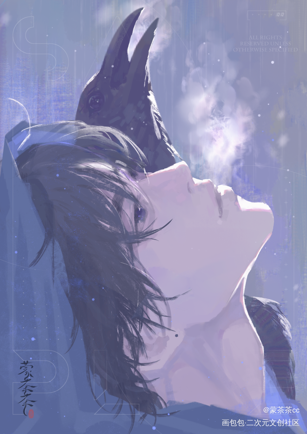 吐息_盗墓笔记瓶邪张起灵插画绘画作品