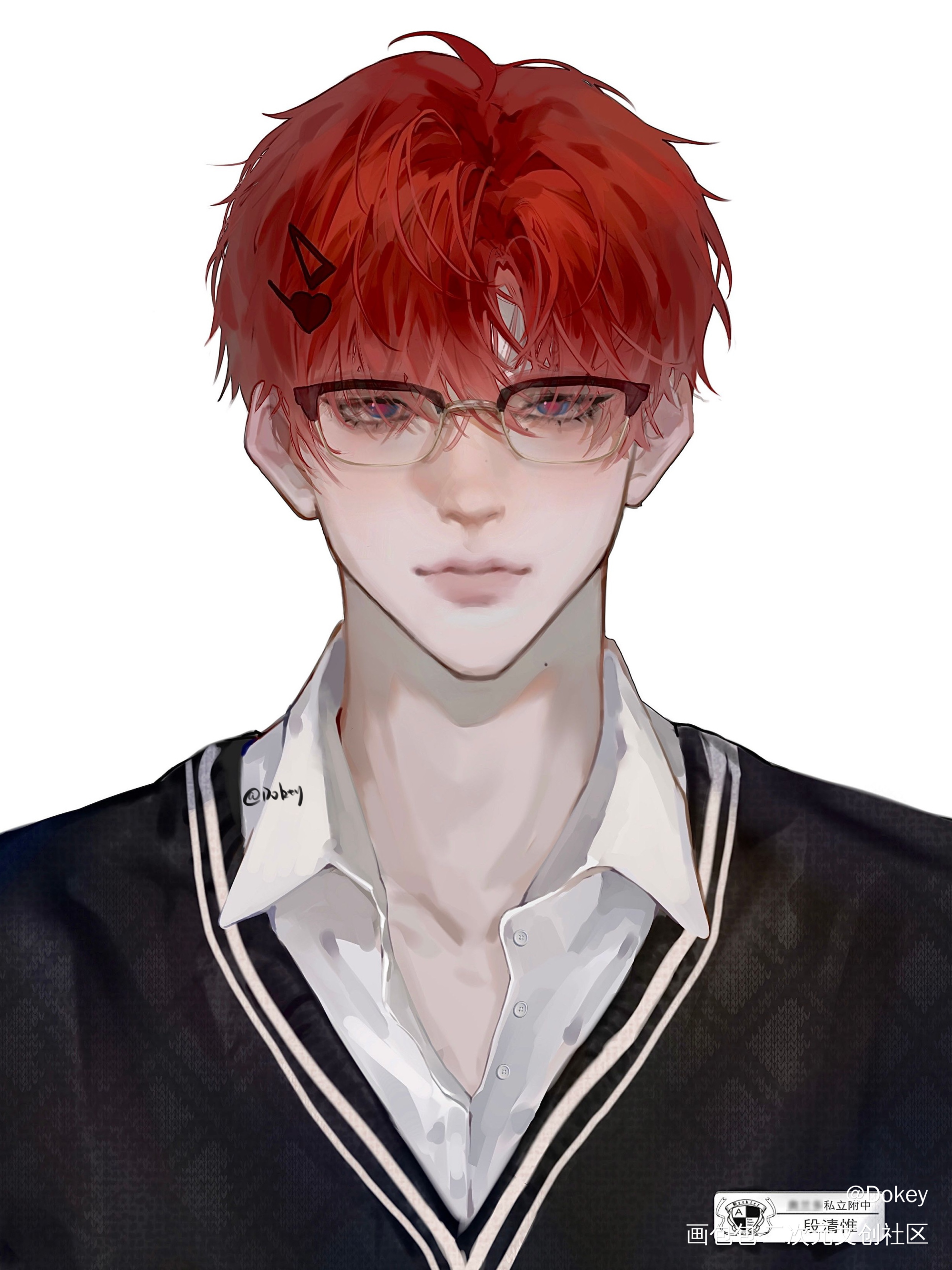 oc证件照_板绘原创oc绘画作品