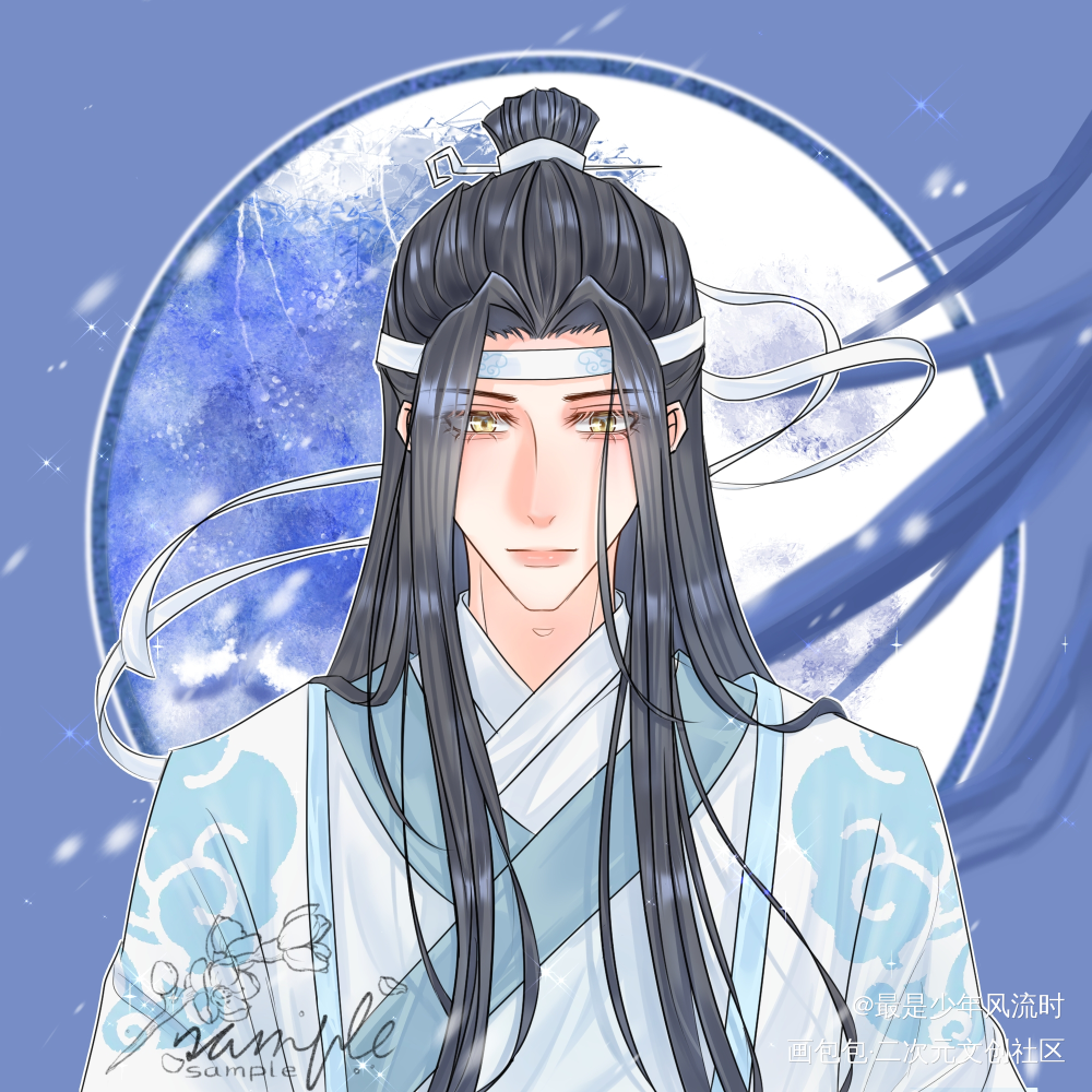 是配对的叽崽~_魔道祖师忘羡节日绘画作品
