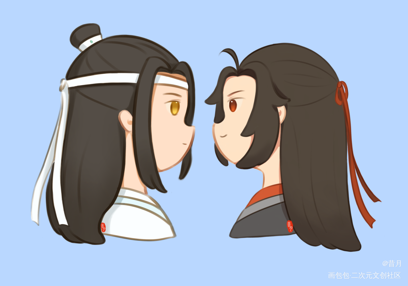 青年叽x老祖羡_魔道祖师忘羡绘画作品
