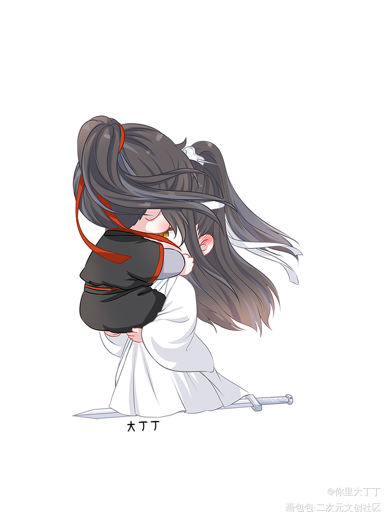魏·不安分·羡_魔道祖师忘羡蓝忘机魏无羡绘画作品