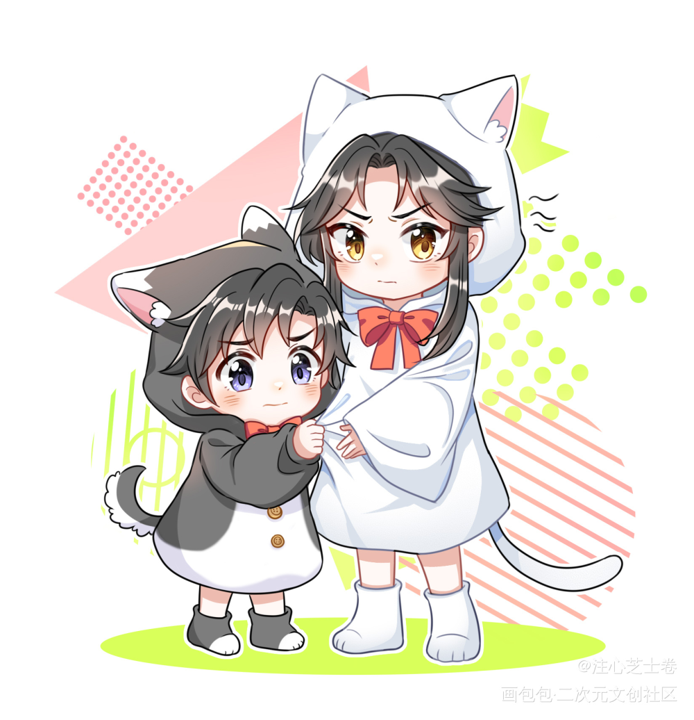 _二哈和他的白猫师尊燃晚墨燃楚晚宁绘画作品