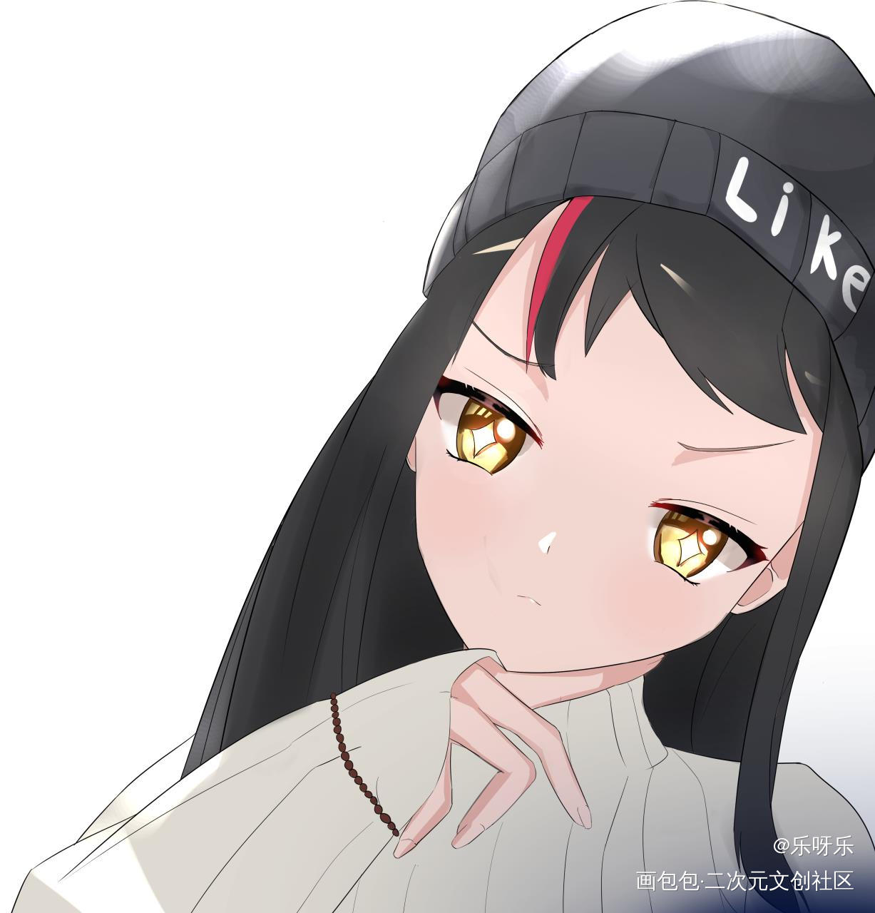 好玩_日系头像插画无啊绘画练习绘画作品