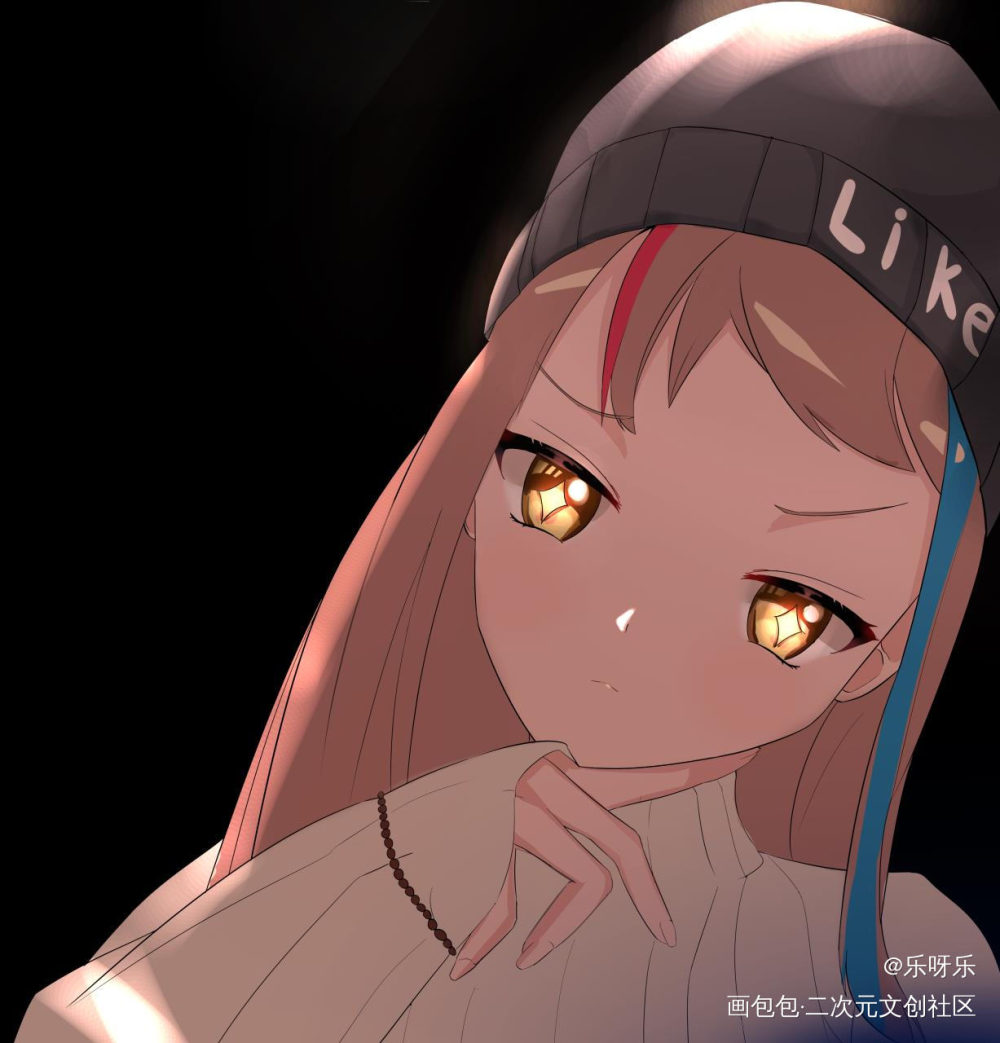 好玩_日系头像插画无啊绘画练习绘画作品