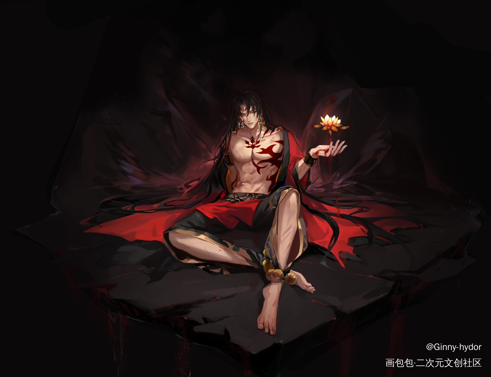 阿修罗_阴阳师立绘阿修罗绘画作品