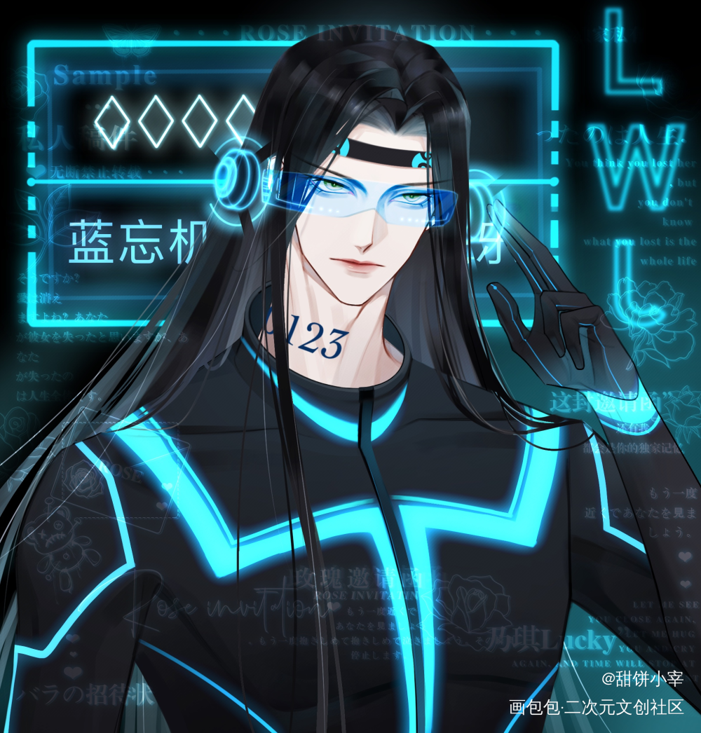 蓝忘机_魔道祖师蓝忘机绘画作品