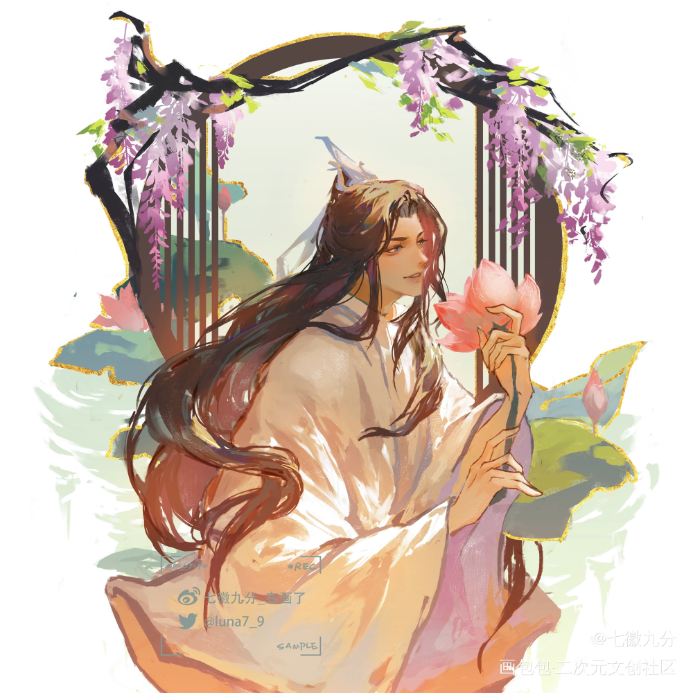晚宁美人_二哈和他的白猫师尊绘画作品
