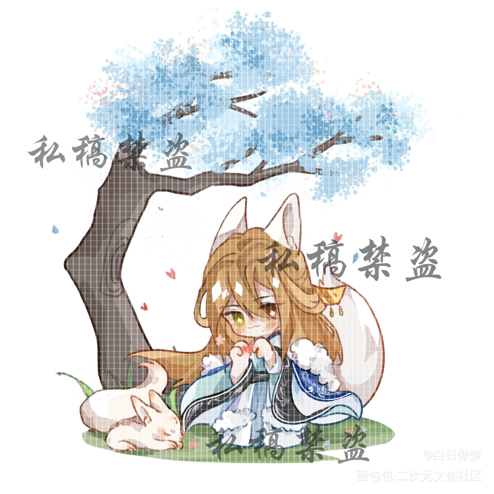 雪狐忆梦_食物语佛跳墙绘画作品