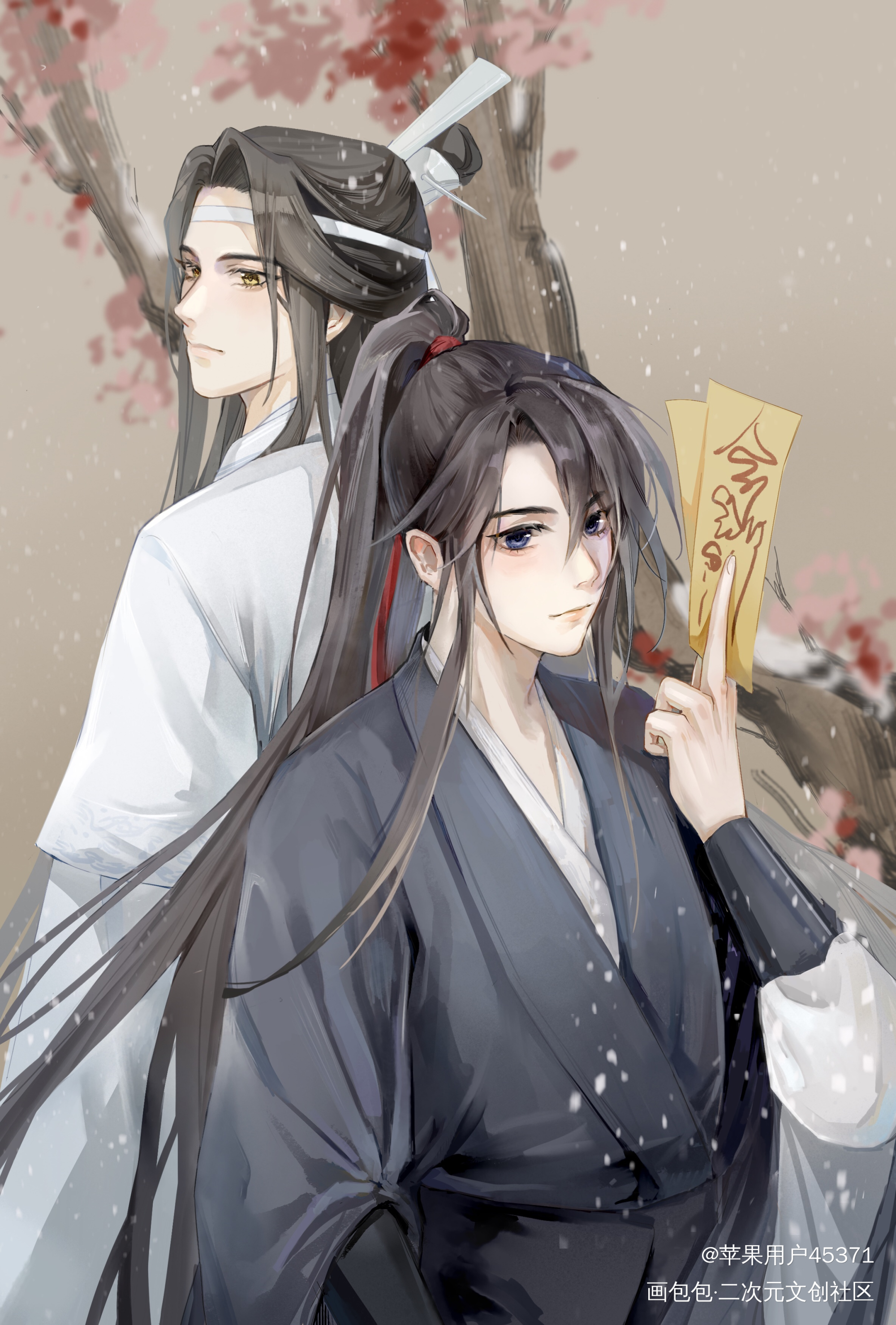 _魔道祖师忘羡蓝忘机魏无羡绘画作品