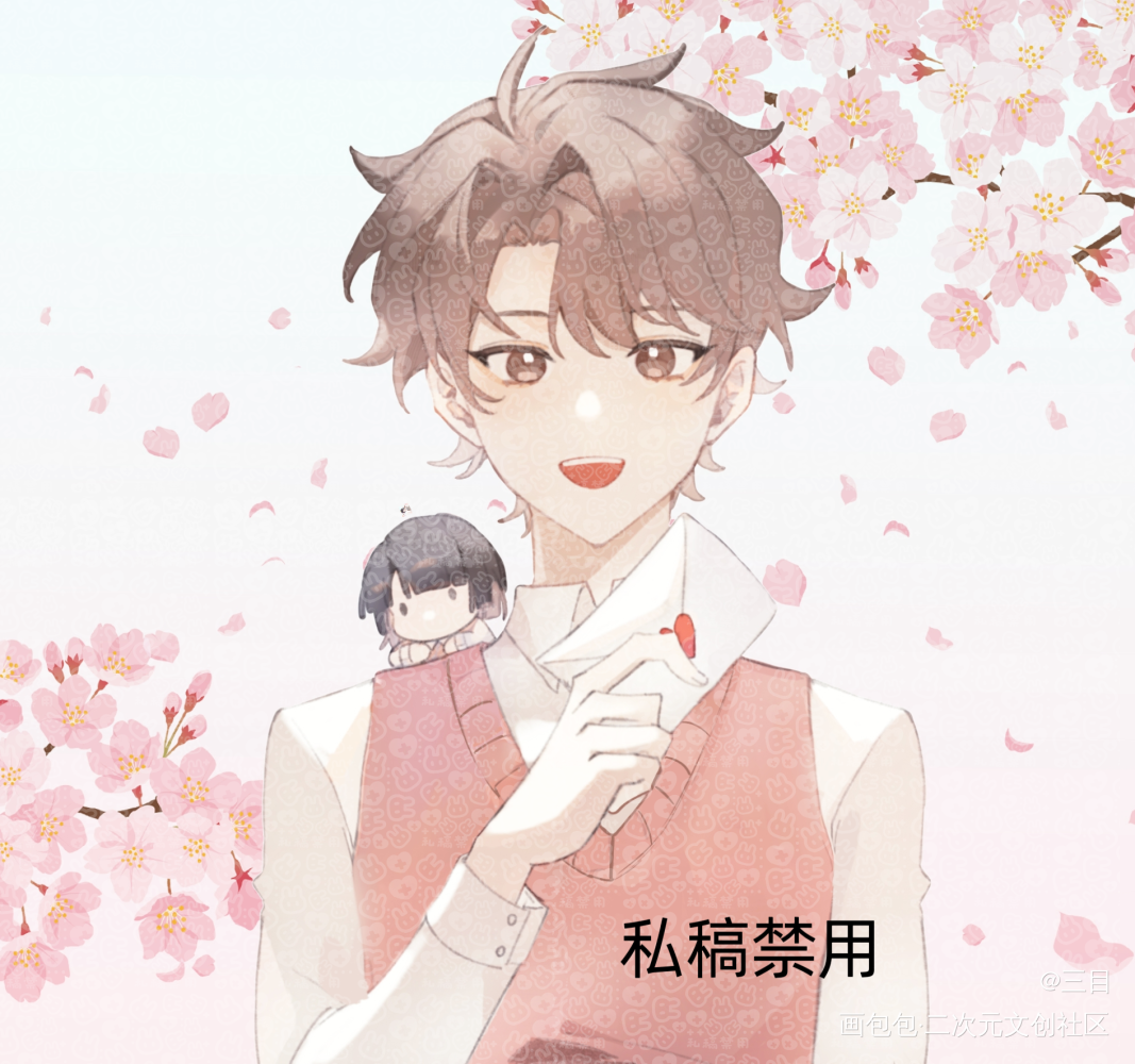 小白杨白新羽_小白杨188男团俞白白新羽板绘涂绘画作品
