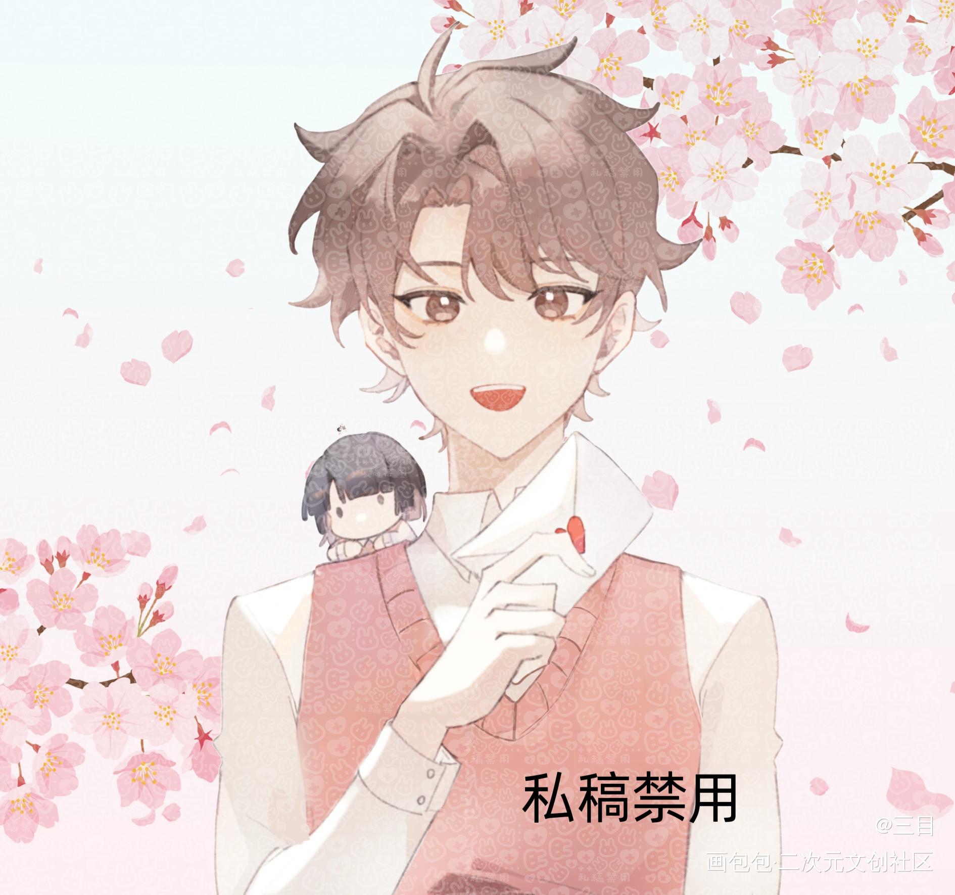 小白杨白新羽_小白杨188男团俞白白新羽板绘涂绘画作品