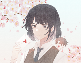 小白杨俞风城妹妹头_绘画作品