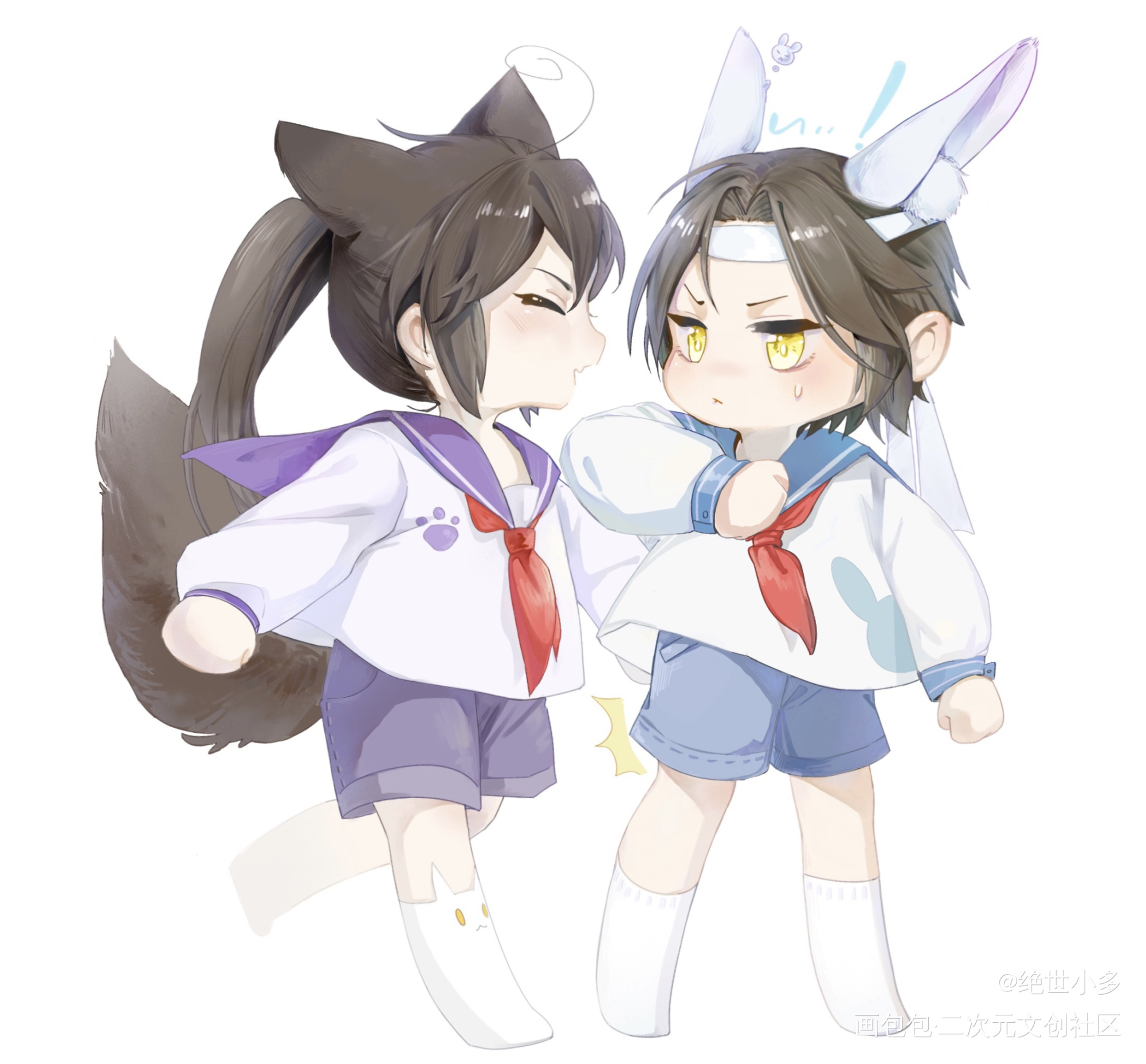 二哥哥今天去哪里呀？_魔道祖师忘羡蓝忘机魏无羡绘画作品