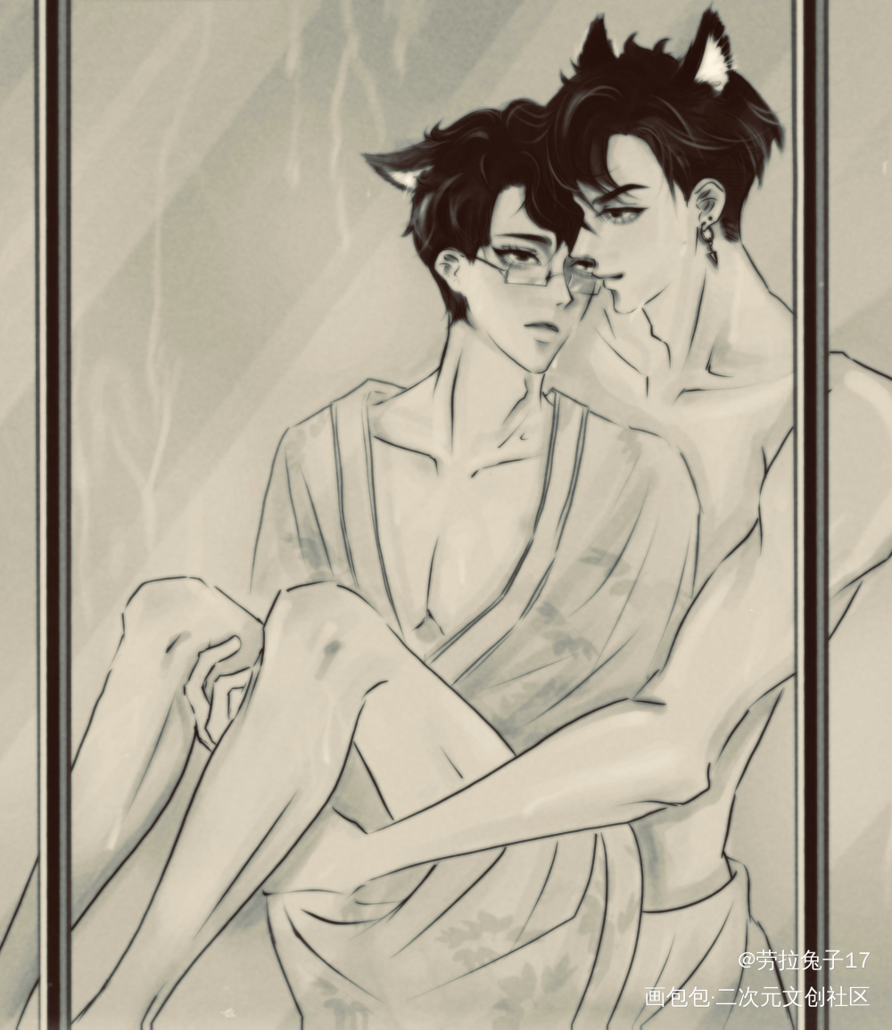 针锋对决 原顾_针锋对决188男团原顾顾青裴原炀手绘procreate绘画作品