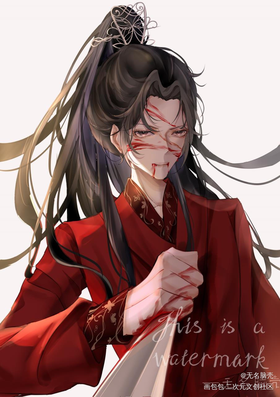 古风四四_我在惊悚游戏里封神牧四诚板绘涂古风插画板绘插画摸鱼绘画绘画作品