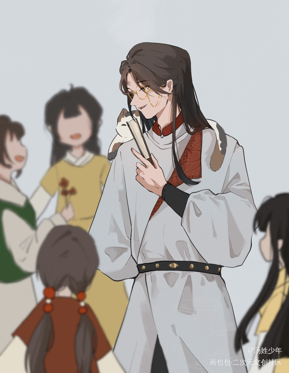 _默读舟渡费渡骆闻舟绘画作品
